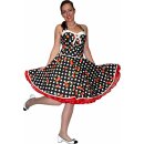 Petticoat Kleid Tanzkleid schwarz weiße Punkte rote Kirschen