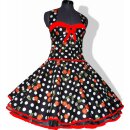 Petticoat Kleid Tanzkleid schwarz weiße Punkte rote...