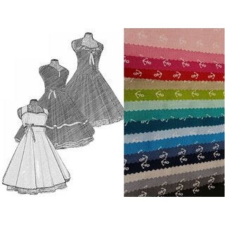  Maritiemes 50er Petticoatkleid kleine Anker verschiedene Modelle und Farben