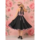 Festliches 50er Jahre Petticoatkleid rosa Rosen weiße Punkte