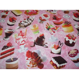  50er Kleid zum Petticoat rosa Candysugar Muffins Törtchen Süßigkeiten Eiscreme