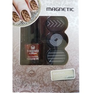 Nagellack Magnetik metallic rotbraun bronze