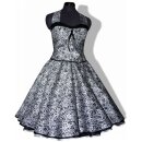 Kleid zum Petticoat weiß schwarze abstrakte Punkte...