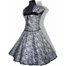 Kleid zum Petticoat weiß schwarze abstrakte Punkte...