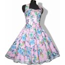 50er Kleid Brautkleid Hochzeit zum Petticoat rosa Satin Blumen