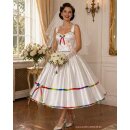 50er Brautkleid weiß Rockabilly Hochzeit zum...