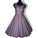 50er Jahre Kleid zum Petticoat Vintage rosa graue Punkte...