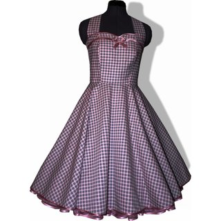 50er Jahre Kleid zum Petticoat Vintage rosa graue Punkte Dots Rockabilly 36 gewnscht rosa