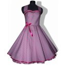 50er Jahre Kleid zum Petticoat Vintage pink graue Punkte...