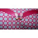 50er Jahre Kleid zum Petticoat Vintage pink graue Punkte Dots Rockabilly 36