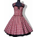 50er Jahre Retro Kleid zum Petticoat Vintage rot schwarz...