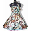 Petticoatkleid 50er Jahre Motive Korsage Vintage zum Petticoat