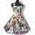 Petticoatkleid 50er Jahre Motive Korsage Vintage zum Petticoat