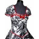Petticoatkleid 50er Jahre bizarre Streifen breite...