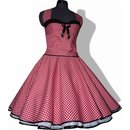 50er Jahre Retro Kleid zum Petticoat bordeaux Vintage...