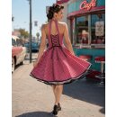 50er Jahre Retro Kleid zum Petticoat bordeaux Vintage...