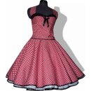 50er Jahre Retro Kleid zum Petticoat bordeaux Vintage weiße Blumen