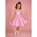 Petticoatkleid Kinder rosa weiß Herzen für...