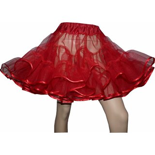 Fülliger Petticoat 50er Jahre Tüll  rot verschiedene Längen