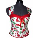 50er Jahre Rockabillykleid zum Petticoat weiß rote...