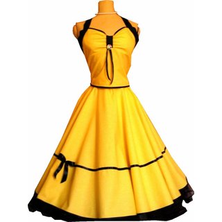 Petticoatkleid Sandy gelb-schwarz Modell 1