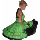 Punkte Petticoat Kleid apfelgrün-weiße Tupfen...