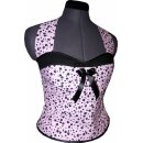 Romantisches Kleid zum Petticoat rosa schwarze Blümchen