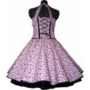 Romantisches Kleid zum Petticoat rosa schwarze Blümchen
