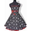 50er Jahre Kleid zum Petticoat schwarz mit Punkten und...