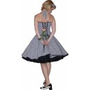 Korsagenkleid zum Petticoat 50er Jahre Vichy Karo  schwarz weiß