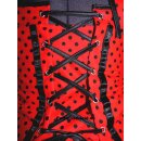 Punkte Petticoat Kleid 2 rot kleine schwarze Tupfen