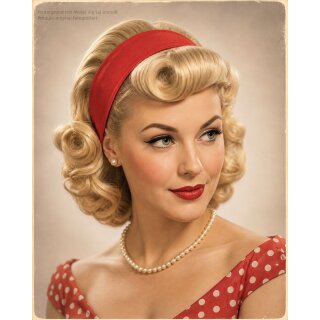 50er Jahre Haarband Rockabilly rot Vintage