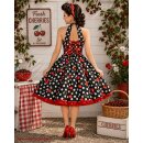50er Jahre Petticoatkleid schwarz weiße Punkte mit...