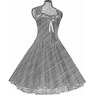 50er Jahre Petticoatkleid weiß schwarze Punkte mit Kirschen mehrere Modelle