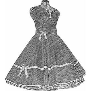 50er Jahre Petticoatkleid weiß schwarze Prismen mehrere Modelle