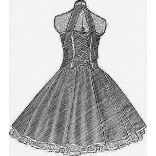 50er Jahre Petticoatkleid weiß schwarze Prismen mehrere Modelle