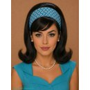 Vintagehaarband türkis blau kleine Retrobluumen