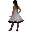 Petticoatkleid Vintage 2 weiß schwarze Punkte