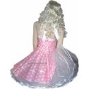 Punktekleid Rockabilly rosa große weiße Tupfen