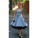 Retrokleid 2 schwarz weiße Blumen