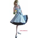Retrokleid 2 schwarz weiße Blumen