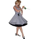Retrokleid 2 schwarz weiße Blumen