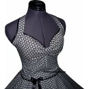 Retrokleid 2 schwarz weiße Blumen