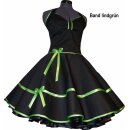 Rockabilly Kleid schwarz Petticoat mit Farbakzent nach Wahl
