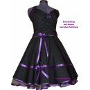 Rockabilly Kleid schwarz Petticoat mit Farbakzent nach Wahl