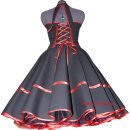 Rockabilly Kleid schwarz Petticoat mit Farbakzent nach Wahl