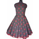 Kleid zum Petticoatschwarz weiße Punkte rote Herzen...