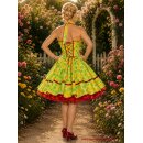 Petticoatkleid Blumen gelb grün orange Gr. 36