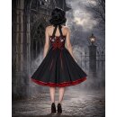 50er Petticoatkleid Ghotik Rosen rot Totenköpfe mit...