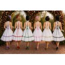 50er Jahre weiß od. creme Brautkleid mit Satinbandfarbe zur Wahl